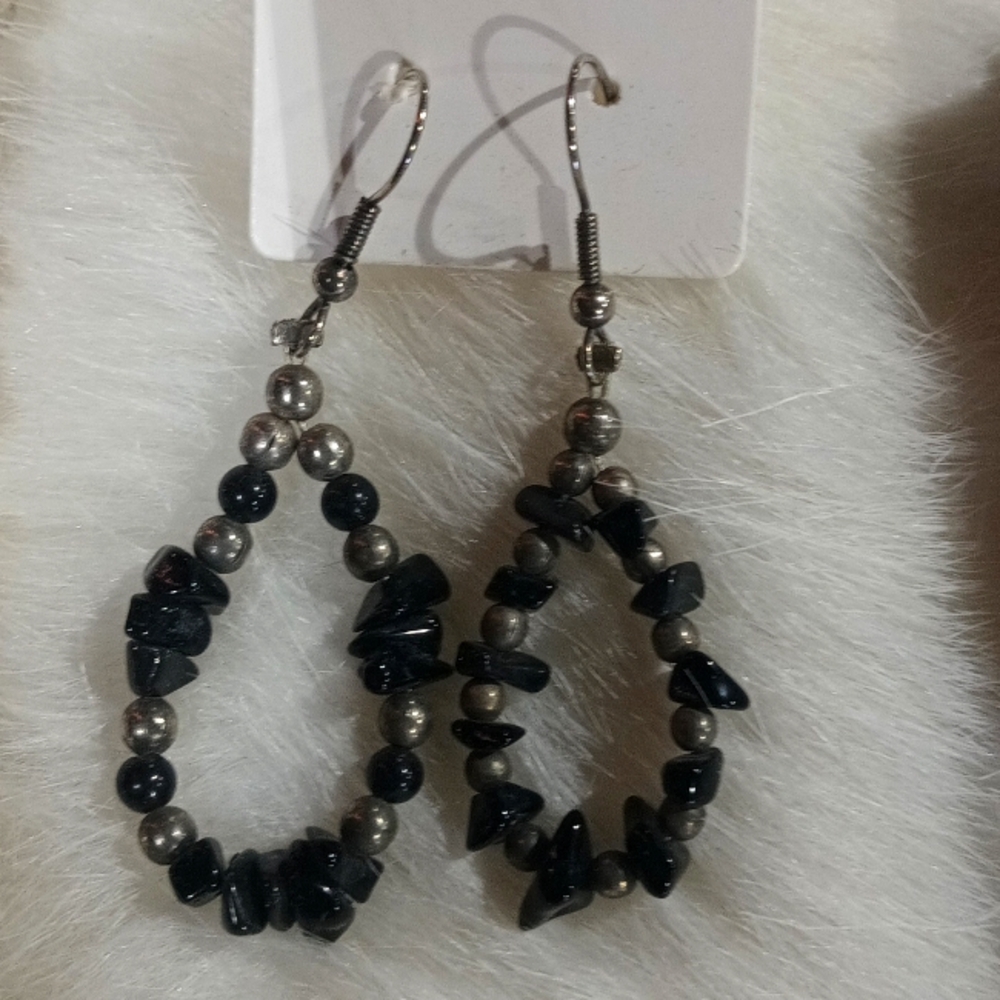 925 Silver Onyx Earrings